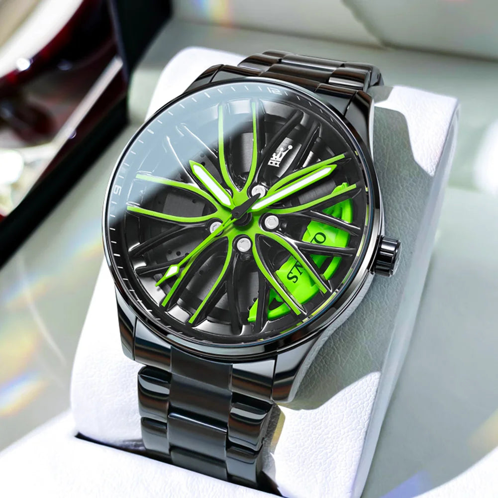 Wheel Men'S Luxury Watch Waterproof Rotary Sport Car Rim Man Watch High Quality Fashion Best Selling Quartz Men'S Watches