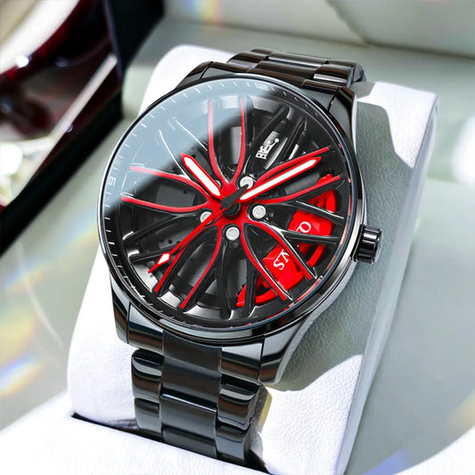 Wheel Men'S Luxury Watch Waterproof Rotary Sport Car Rim Man Watch High Quality Fashion Best Selling Quartz Men'S Watches